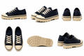 Chunky Platform Low-Top Sneakers – Navy & Cream.Used(Like-New )