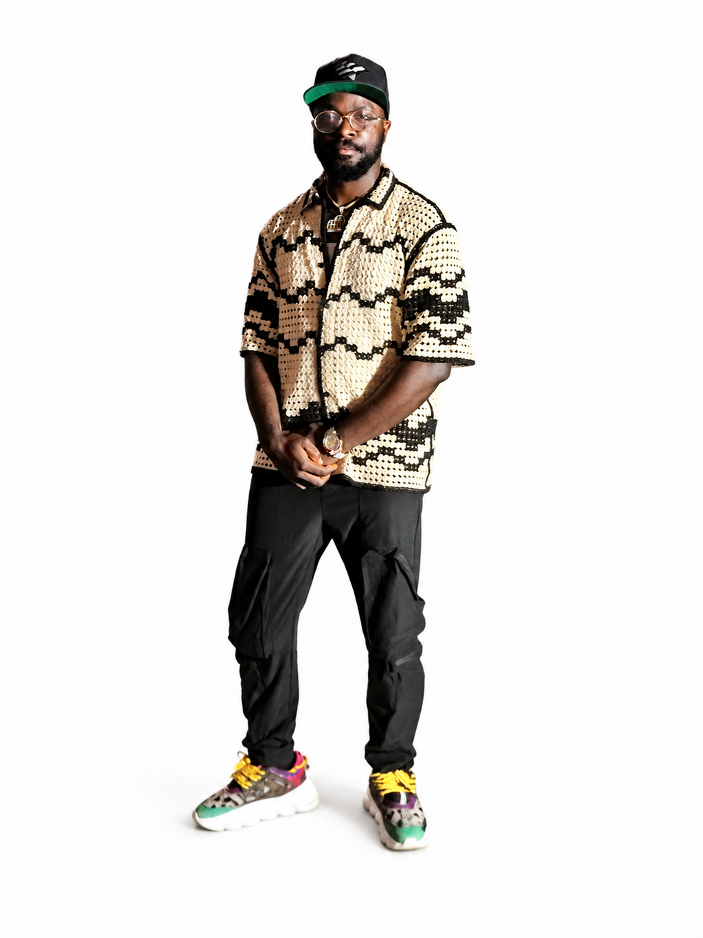 Monaco Crochet Knit Shirt.Used(Like-New)