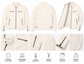 Premium Cream Slim-Fit PU Leather Moto Jacket.Used(Like-New)