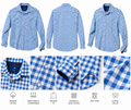 Premium Blue Checkered Button-Up Shirt.Used(Like-New)