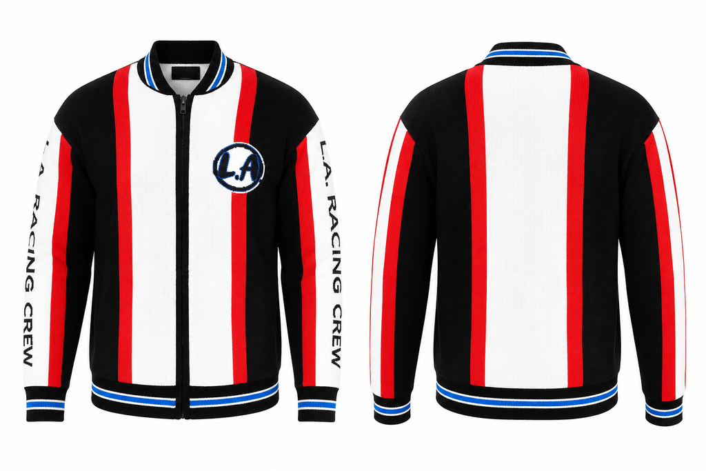 Monaco Racing Knit Bomber Jacket.Used(Like-New)