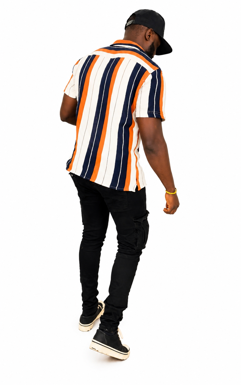 Santorini Stripe Resort Shirt.Used(Like-New)