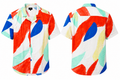 Men’s Abstract Print Short Sleeve Shirt – Multicolor