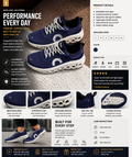 Men’s Comfort Performance Sneakers. Used(Like-Used)