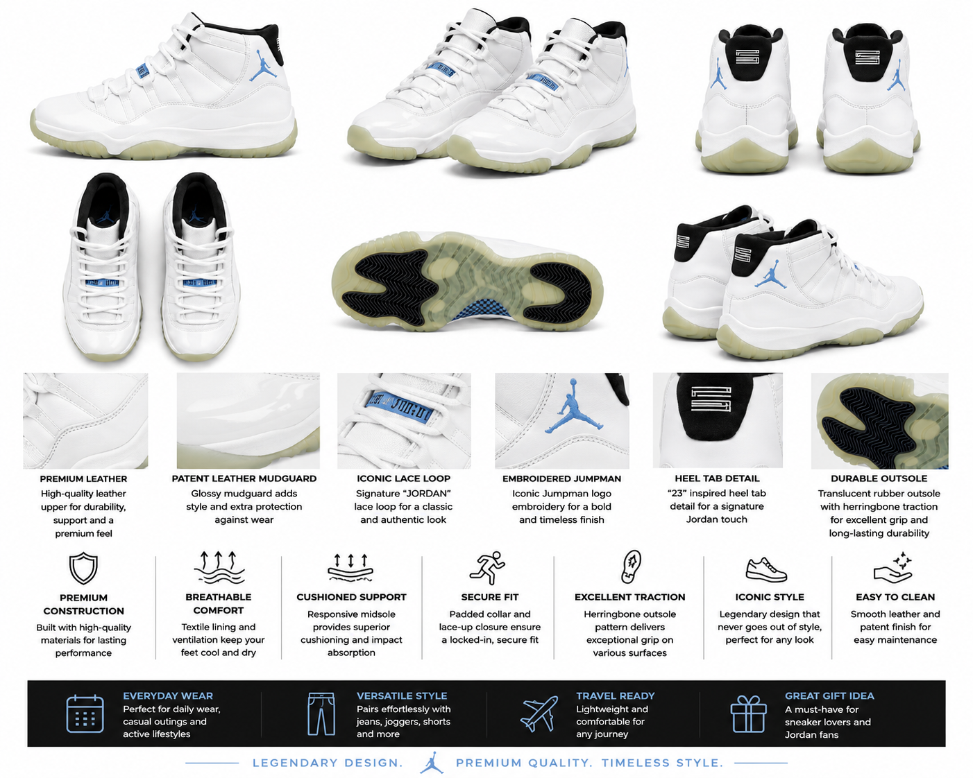 Air Jordan 11 Retro “Legend Blue” Used(Like–New)