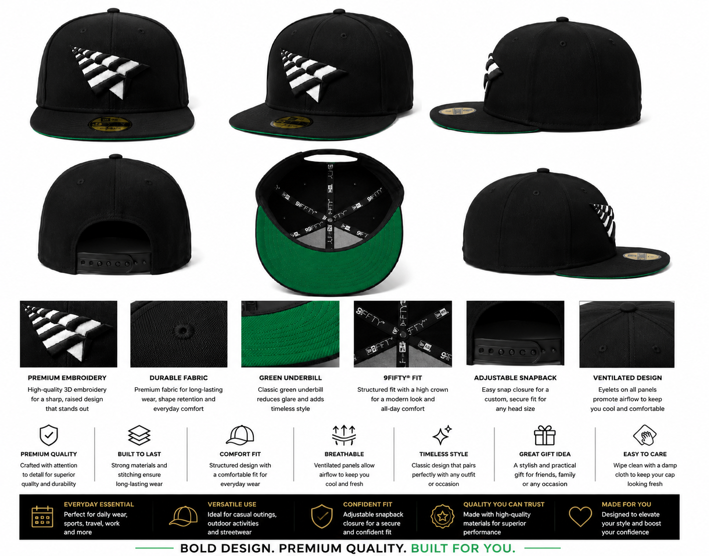 Roc Nation x New Era Black Snapback Cap.Used(Like-New)