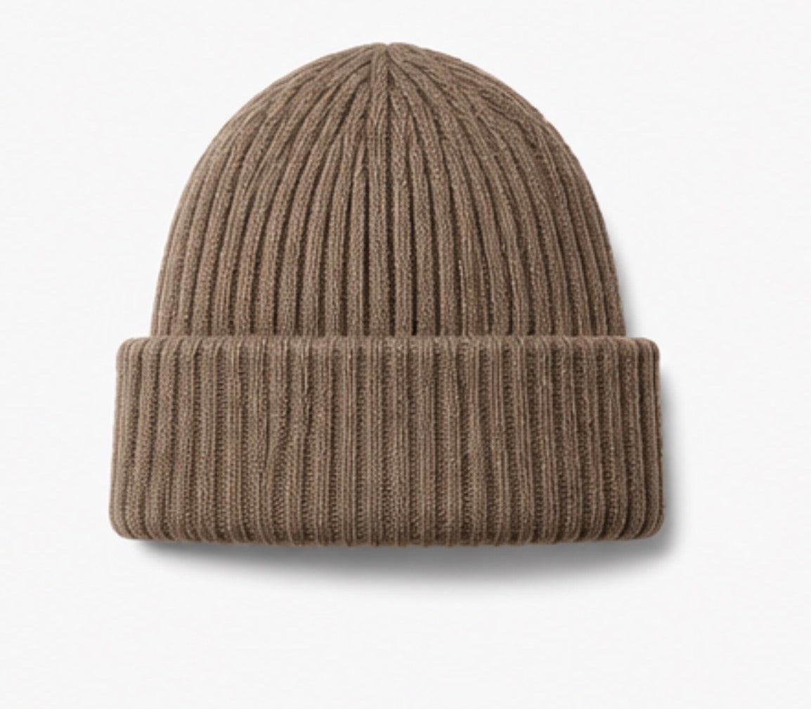 Classic Ribbed Knit Beanie – Red