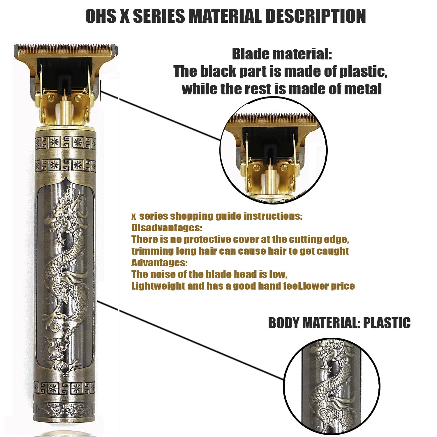 Premium Vintage Hair Clippers | Professional Cordless Trimmer