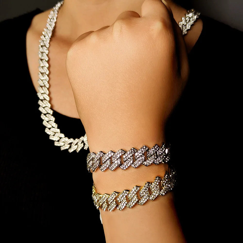 Shimmering Silver Cuban Necklace
