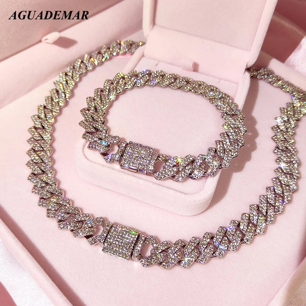 Shimmering Silver Cuban Necklace